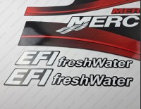 Mercury 250HP EFI Freshwater Outboard Decal Kit RED
